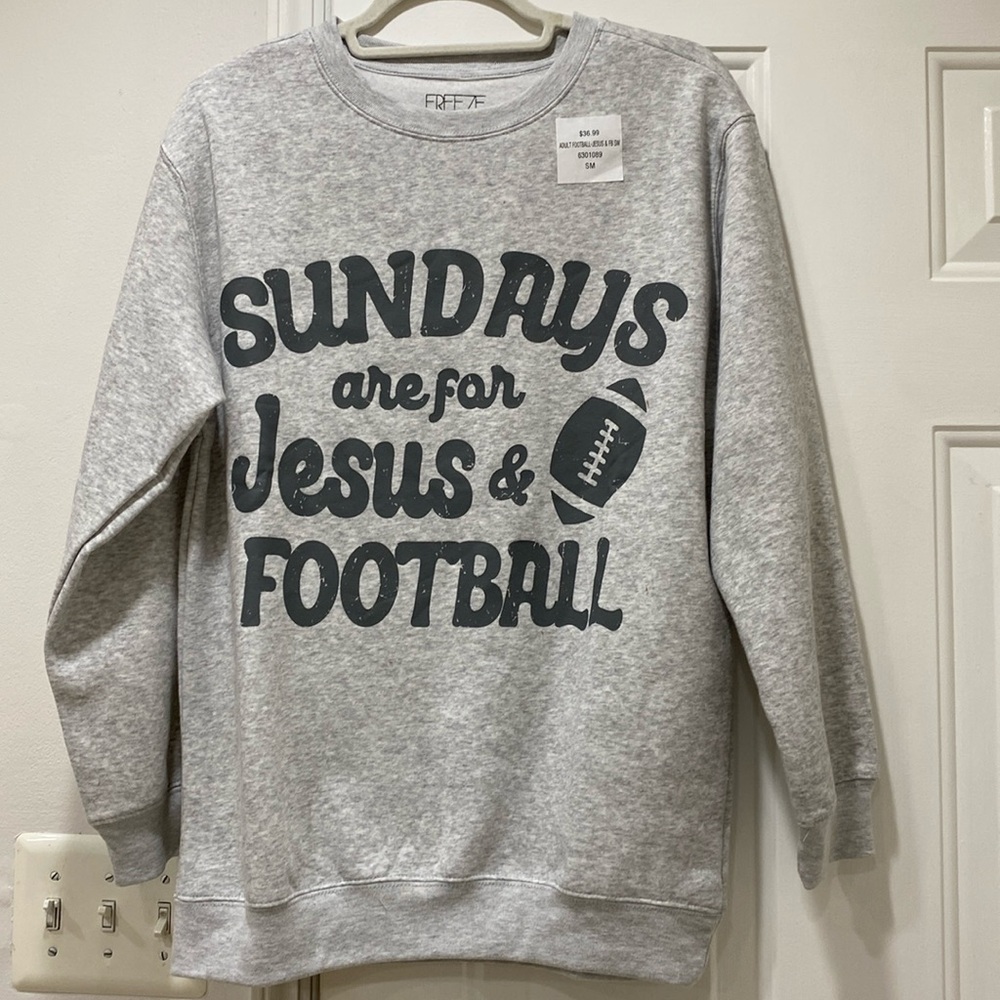 COPY - NWT.  Unisex, adult size Small, sweatshirt.